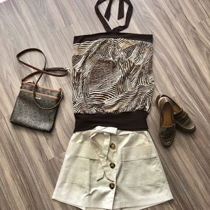 Vintage Tie Back Halter Top – sz M/L